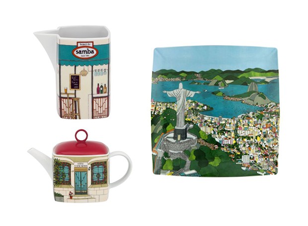 Porcelanas inspiradas no Rio de Janeiro