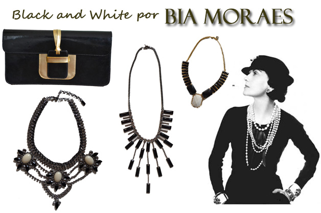 O charme do preto e branco com os acessórios da Bia Moraes