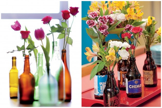 dica-de-decoração-flores-na-garrafa