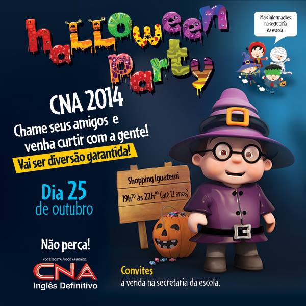 Halloween Party no Shopping Iguatemi com o CNA Alto da Boa Vista e CNA Independência