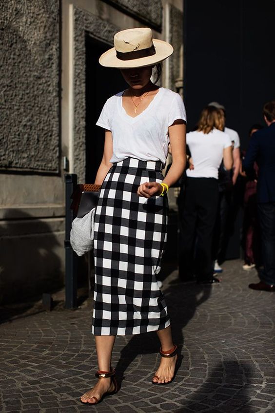 como usar looks usando a estampa xadrez vichy